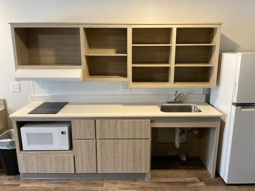 Η κουζίνα ή μικρή κουζίνα στο WoodSpring Suites Winston-Salem near Hanes Mall