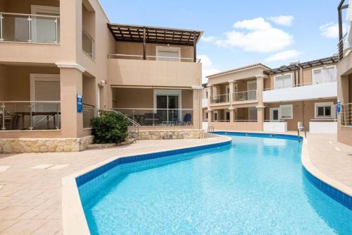 an image of a swimming pool in a villa at Villa Blue Dreams in Maleme in Ayiá