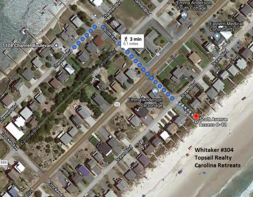 a map of a parking lot at Whitaker Sea La Vie in Surf City