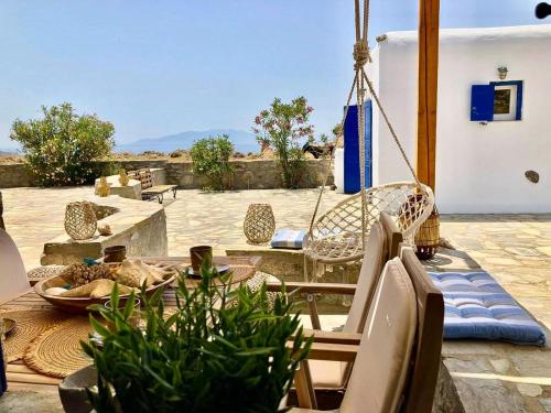 Et opholdsområde på Naira Family Suites Mykonos