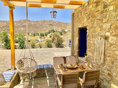 En generel udsigt til bjerge eller udsigt til bjerge taget fra feriehuset