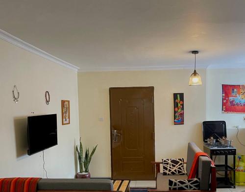 TV o dispositivi per l'intrattenimento presso Topside cottage