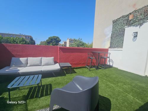 Appart 3 chambres avec terrasse 18m - 8 pers - 1 place de parking