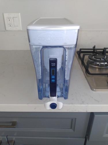 a blender sitting on a counter next to a stove at LA Love Home in Los Angeles