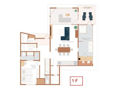 a floor plan of a house at Hakuba Jolie Maison by Jade Group in Hakuba