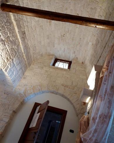 an overhead view of a building with a door and a window at IL TRULLO GENTILE ALBEROBELLO in Alberobello