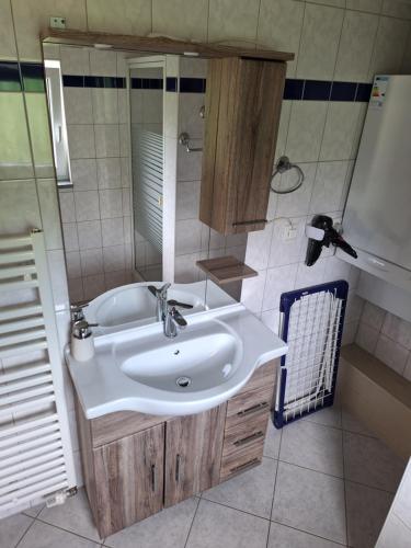 Koupelna v ubytování Ferienhaus am Weserberglandsee