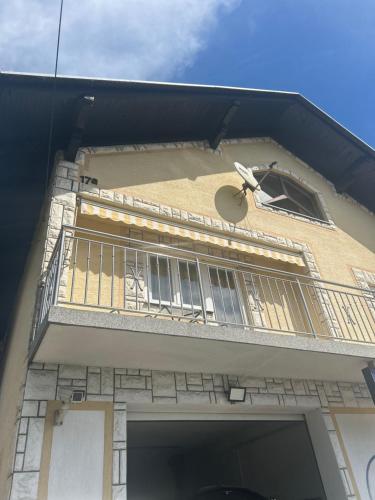 a balcony on the side of a building at Astralis Factory Apartments- FLY in Zagreb