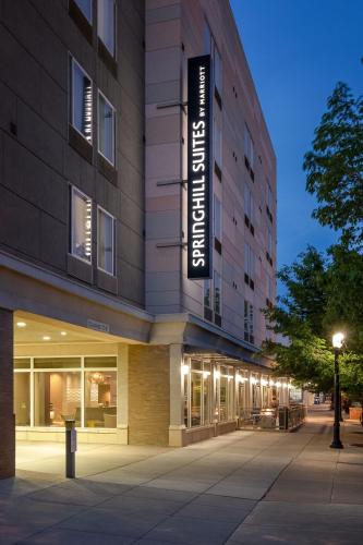 a building with a sign on the side of it at SpringHill Suites by Marriott Grand Junction Downtown/Historic Main Street in Grand Junction