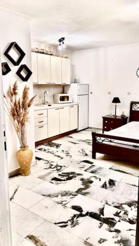 Η κουζίνα ή μικρή κουζίνα στο Bellissimo apartment Naxos
