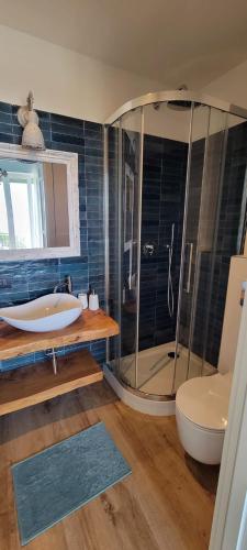 Ένα μπάνιο στο B&B Villa Shiverty