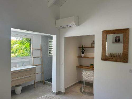 Phòng tắm tại Villa Moai