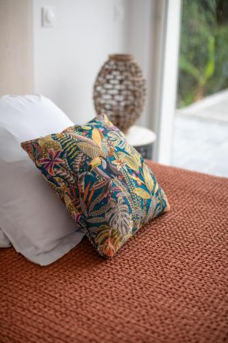 Cama o camas de una habitación en Villa Moai