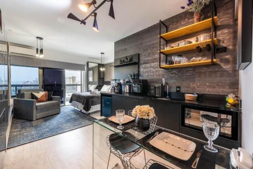 Dapur atau dapur kecil di Rosemari's Apartments 4 Studios Luxuosos