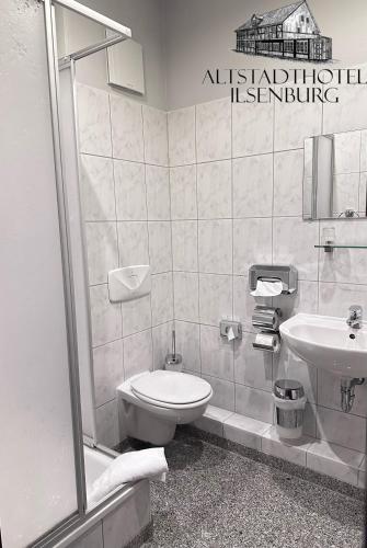Ένα μπάνιο στο Altstadthotel Ilsenburg