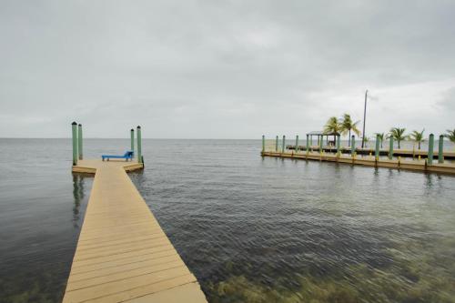 a dock in the middle of the water at Kings Kamp in Key Largo