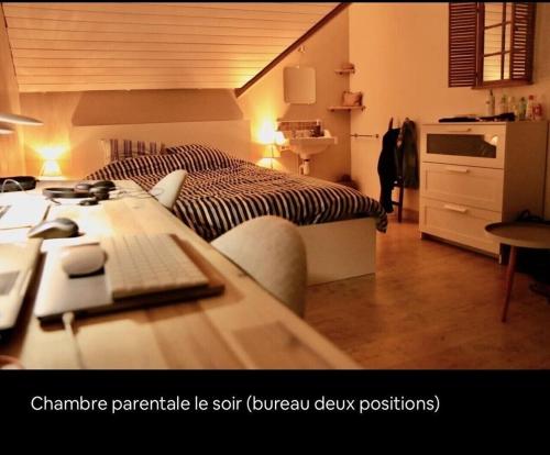 Χώρος καθιστικού στο Maison calme bord de mer 150m