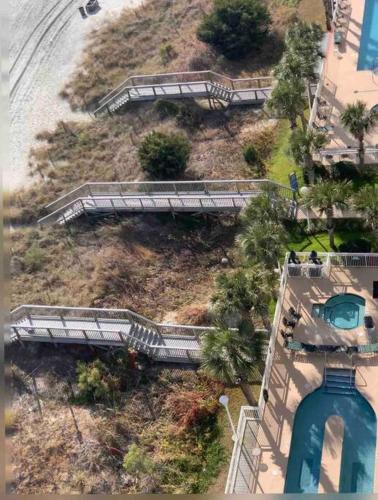 an overhead view of a hill with a train on it at Paradise at the Beach, Complete View of Horizon in Myrtle Beach