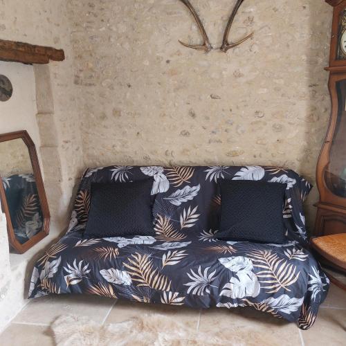 Χώρος καθιστικού στο cabanon provencal en pierre