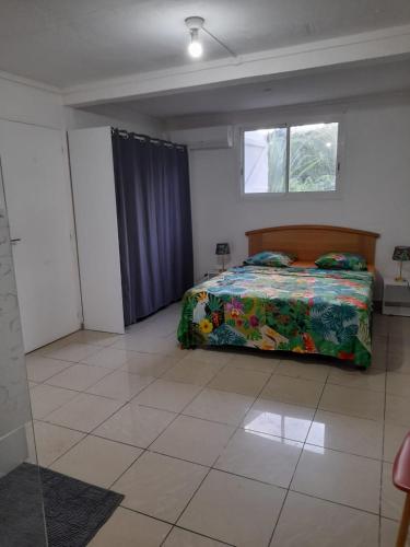 a bedroom with a bed in a room at Chez Clo in Le Gosier
