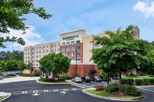 a rendering of a hotel with a parking lot at Residence Inn Atlanta NE/Duluth Sugarloaf in Duluth