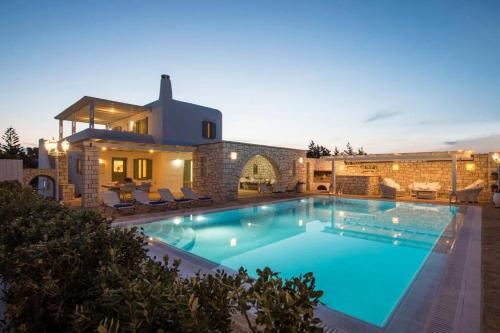 Bazén v ubytování Villa Dionysos in Aliki nebo v jeho okolí