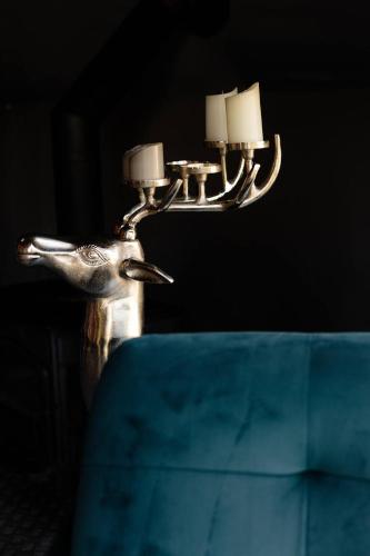 a light with two lights on top of a table at GM Eco Bubble in Yablunytsya