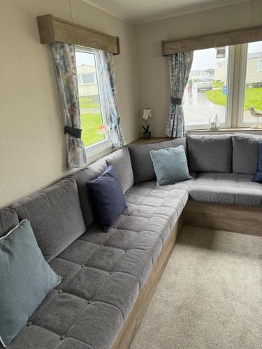 Χώρος καθιστικού στο Caravan, Blue Dolphin, Filey