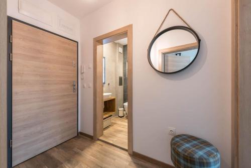 Koupelna v ubytování Azur Deluxe Apartment