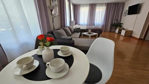 TV a/nebo společenská místnost v ubytování Apartmány v Zlatej uličke