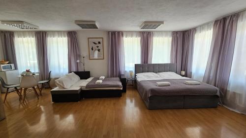Ένα ή περισσότερα κρεβάτια σε δωμάτιο στο Apartmány v Zlatej uličke