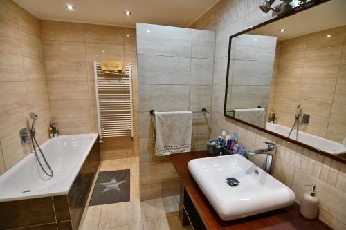 Koupelna v ubytování Apartmán Zemplínská šírava