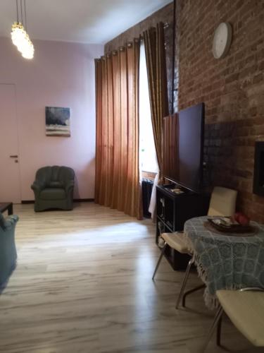 Χώρος καθιστικού στο Saules Apartament
