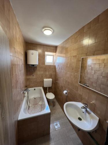 Koupelna v ubytování Apartmani Nika