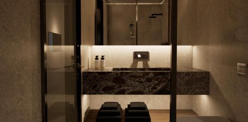 Koupelna v ubytování Ano Kampos Hotel