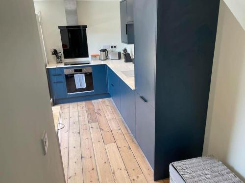 Stylish 1 Bedroom Flat in Heart of Cowes的厨房或小厨房