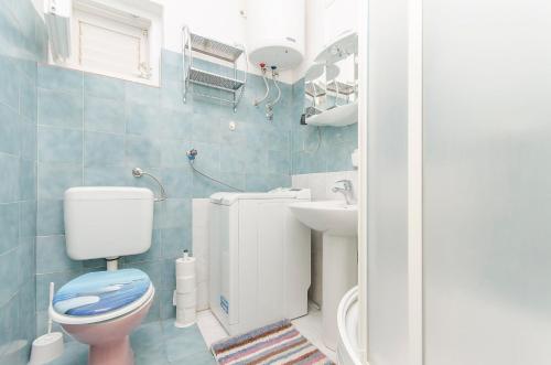 グレバシュティツァにあるApartment Spacious Terraceのトイレと洗面台のある小さなバスルーム