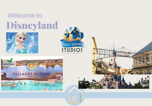 un collage d'attractions à Disneyland dans l'établissement Parisian Lounge 8 pers Front station, à Villemomble