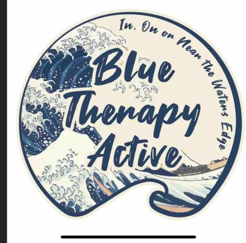 a sign with the wave in blue therapy advice at Stunning sea views from rooms and terraces in Leigh-on-Sea