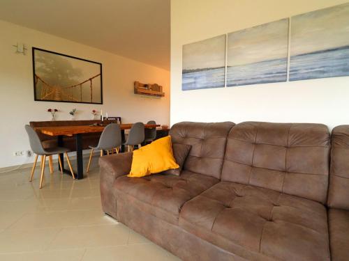 Χώρος καθιστικού στο Ferienhaus Seeluft in Klein Labenz