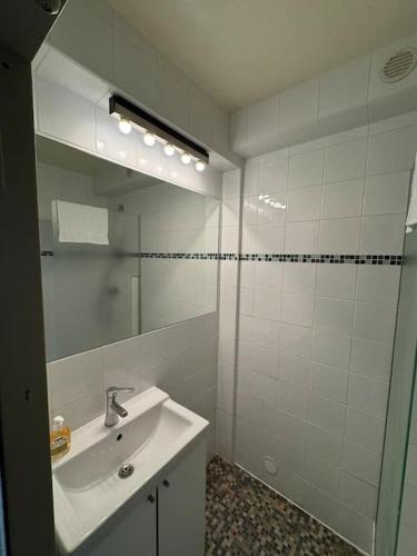Bilik mandi di Appartement au centre de Valence Studio 5