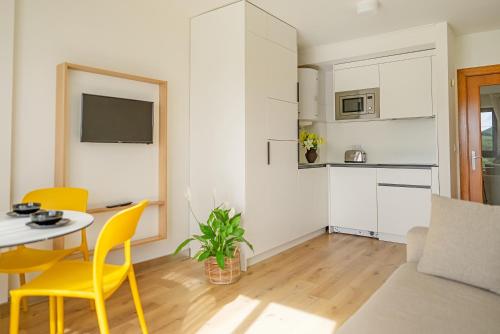 Dapur atau dapur kecil di Apartamentos Dunas de Liencres