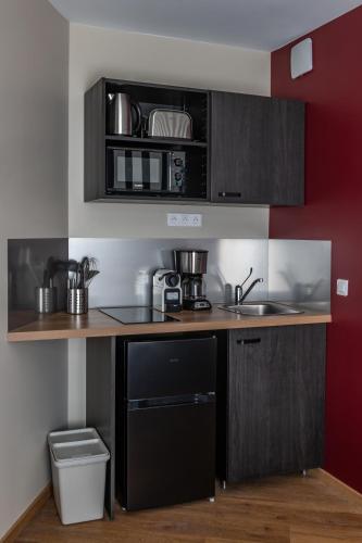 Dapur atau dapur kecil di Smart Appart Le Havre 105