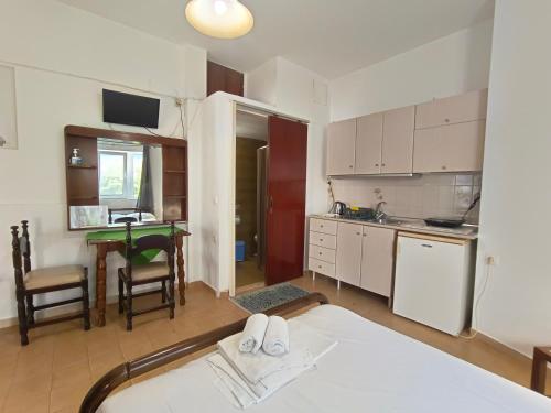 Kuchyň nebo kuchyňský kout v ubytování Albatross Apartments