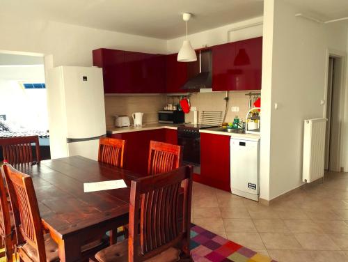 Kuchyňa alebo kuchynka v ubytovaní Balaton Lakeview Zamárdi