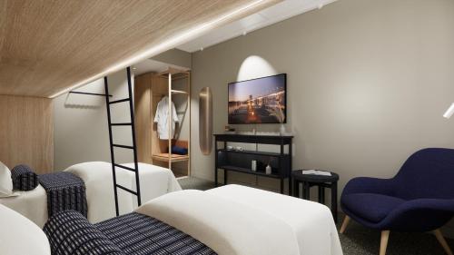Ένα ή περισσότερα κρεβάτια σε δωμάτιο στο Original Sokos Hotel Alexandra Jyväskylä