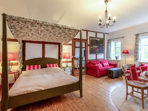 Ένα ή περισσότερα κρεβάτια σε δωμάτιο στο Holiday Home Gut Hörne-1 by Interhome