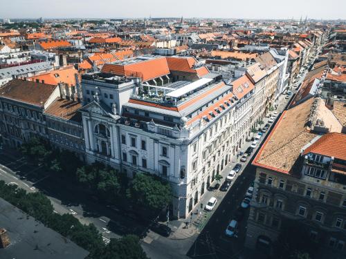 A bird's-eye view of Mystery Hotel Budapest