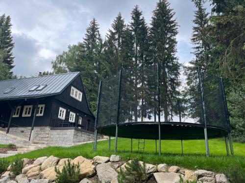 Zahrada ubytování Izerína Cottage