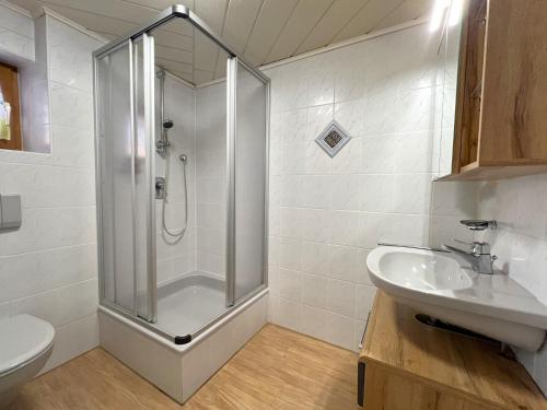 Koupelna v ubytování Ferienwohnung Fernsicht